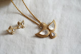Bird Polki Pendant Set (4-8432)(B)
