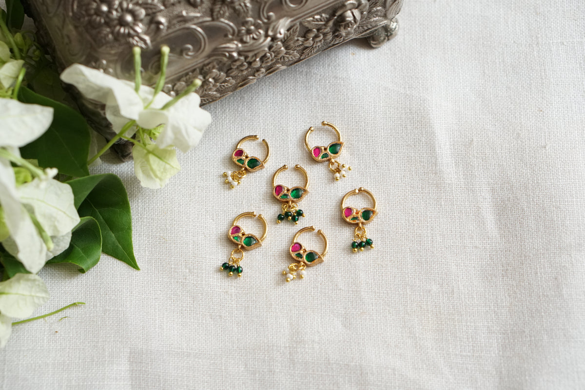 Kundan Septum Nosering(2-327)(R)
