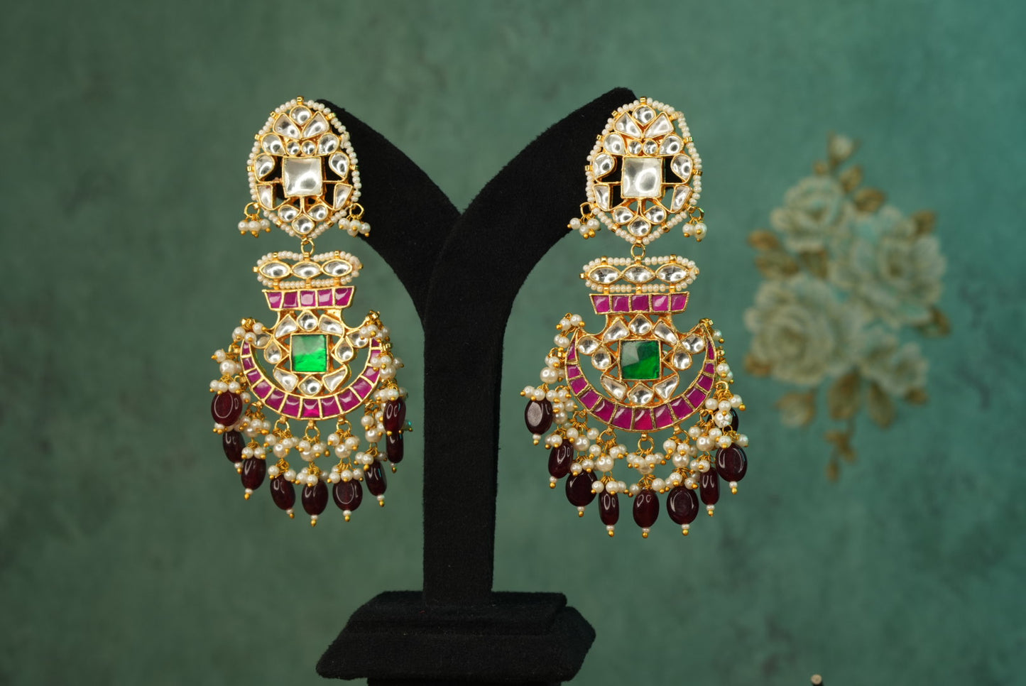 Kundan Earrings (1-5043)(A)