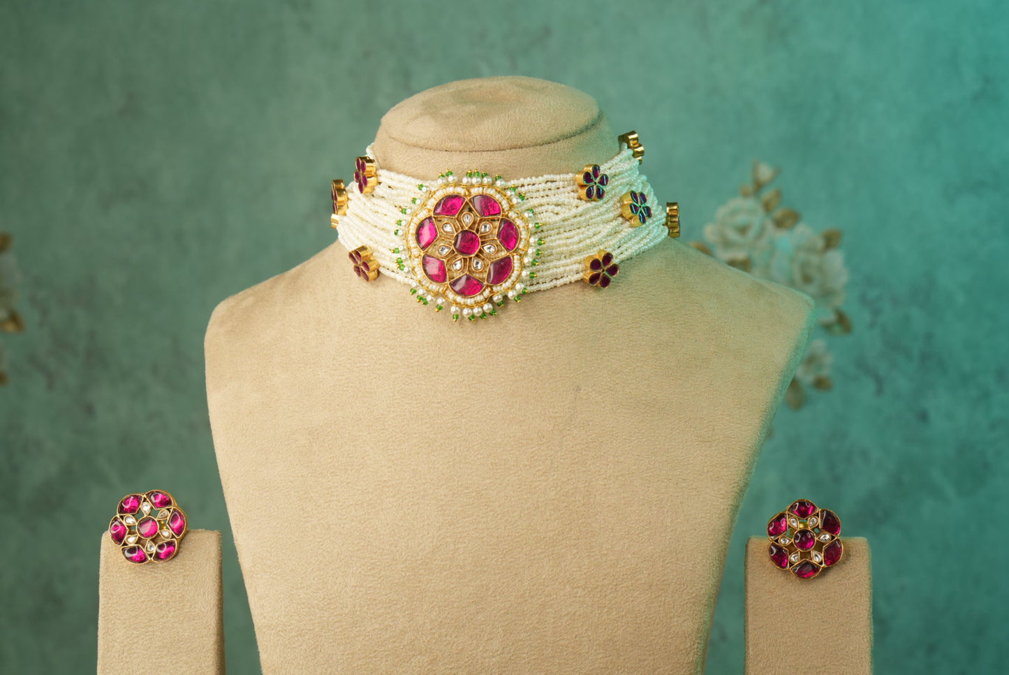 Kundan Choker Set (4-8932)(R)