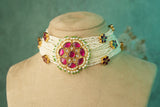 Kundan Choker Set (4-8932)(R) - JEWELSTYLE