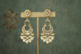 White Kundan Chandbali (1-4915)(R) - JEWELSTYLE