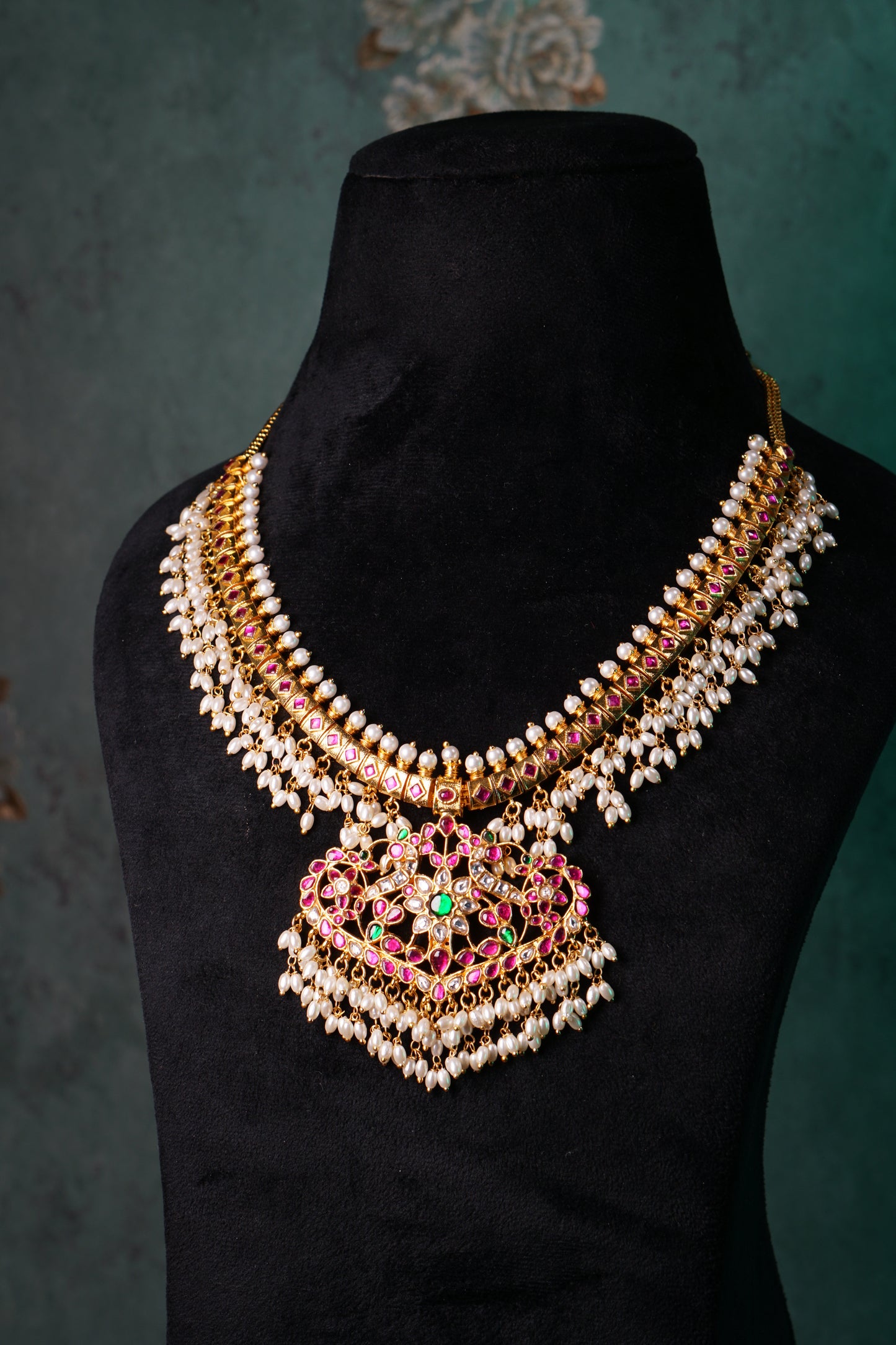 Kundan Necklace  (4-8412) (EX)