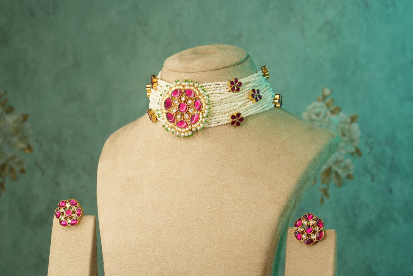 Kundan Choker Set (4-8932)(R)