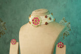 Kundan Choker Set (4-8932)(R) - JEWELSTYLE