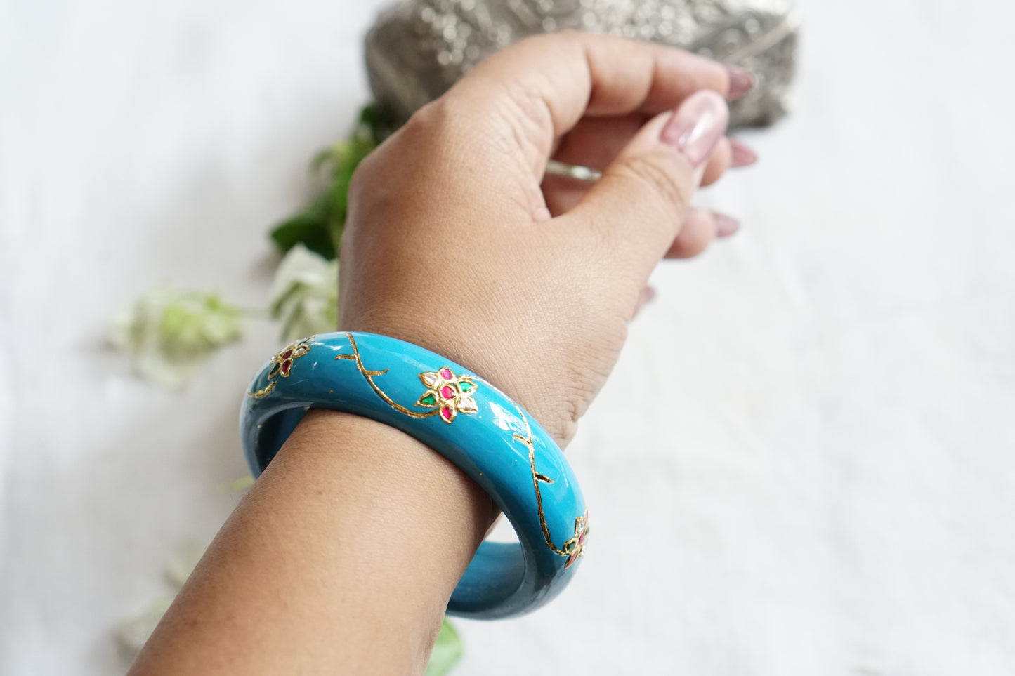 Kundan Bangle (3-501)(R)