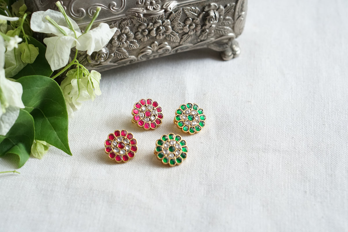 Kundan Bugadi Earrings (1-5515)(R)