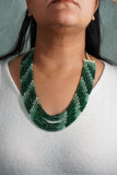 Green Beads Necklace (4-7908)(K)(offer piece)