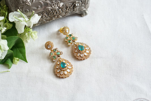 Mossainite Polki Earrings (1-5512)(R)