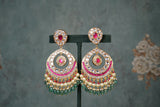 Kundan Earrings (1-4577))(EX)