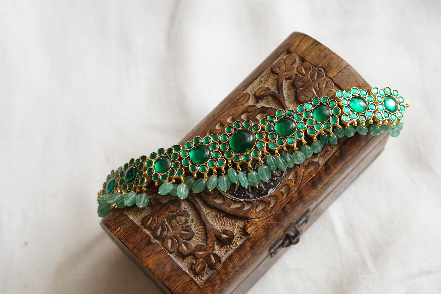 Green Kundan choker(4-9537)(R)