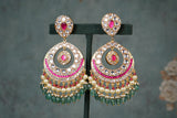 Kundan Earrings (1-4577))(EX)