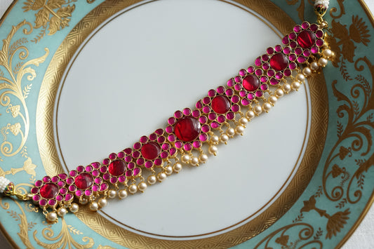 Pink Kundan choker(4-9536)(R)