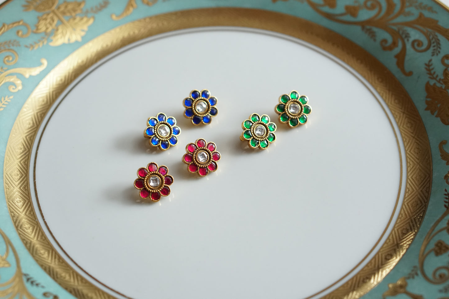 Kundan Bugadi Earrings (1-5514)(R)