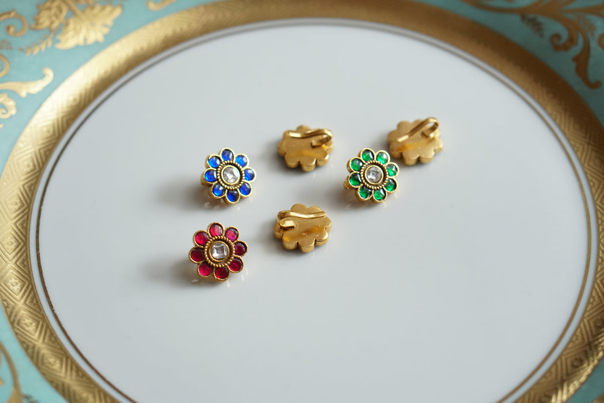 Kundan Bugadi Earrings (1-5514)(R)