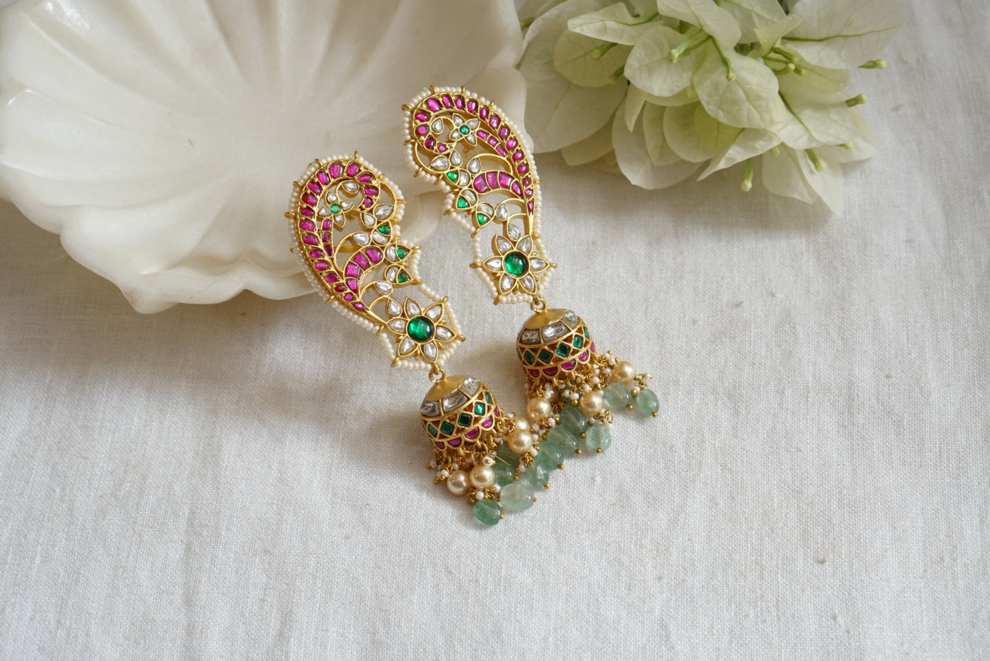 Kundan earcuff jhumki (1-4043) (K)(preorder) - JEWELSTYLE