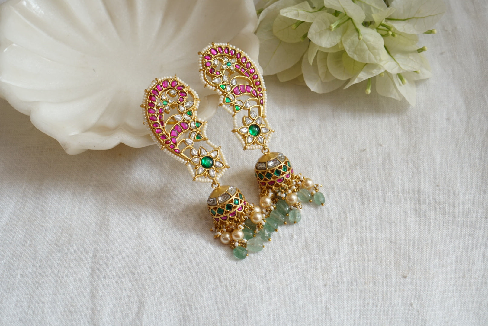 Kundan earcuff jhumki (1-4043) (K)(preorder) - JEWELSTYLE