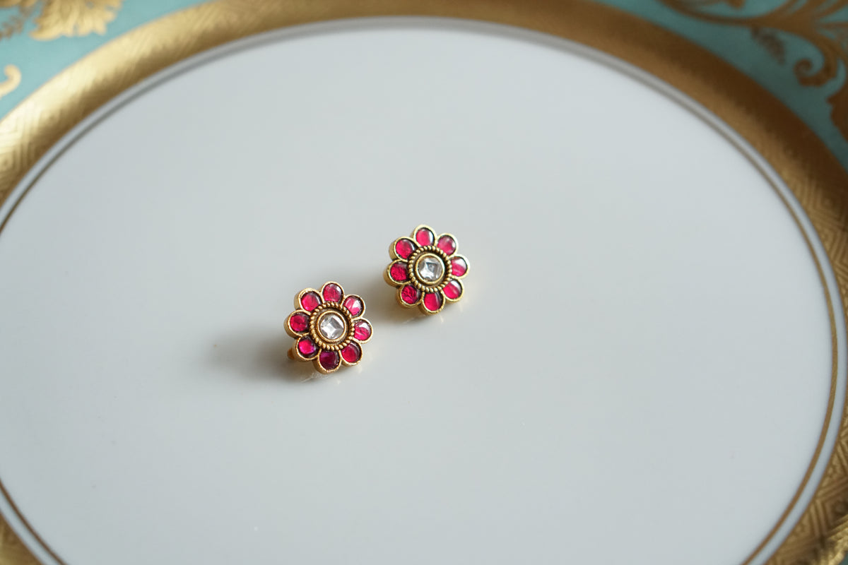 Kundan Bugadi Earrings (1-5514)(R)