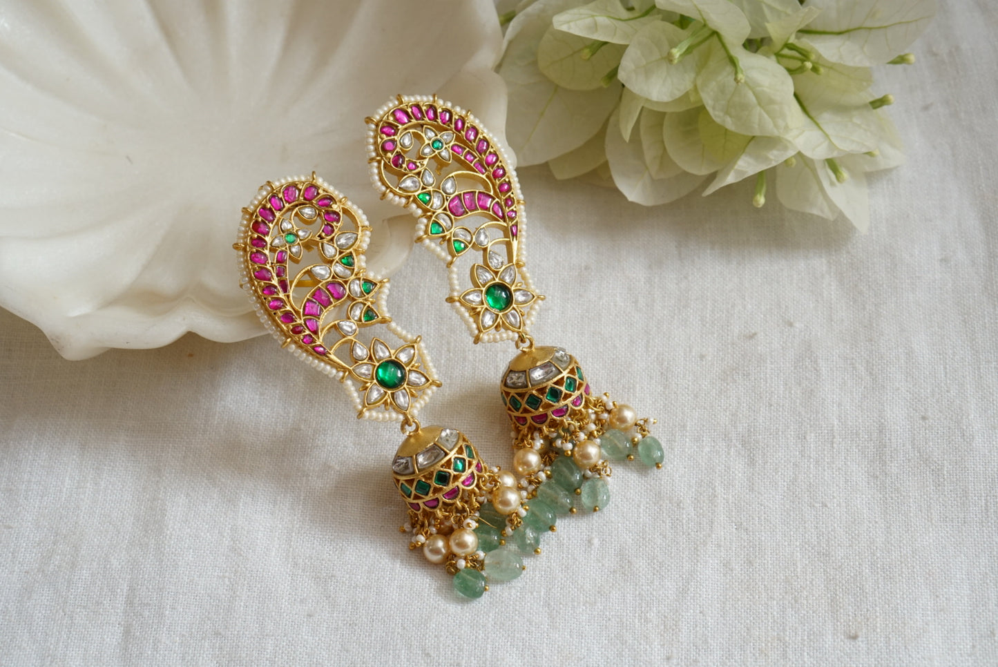 Kundan earcuff jhumki (1-4043) (K)(preorder) - JEWELSTYLE