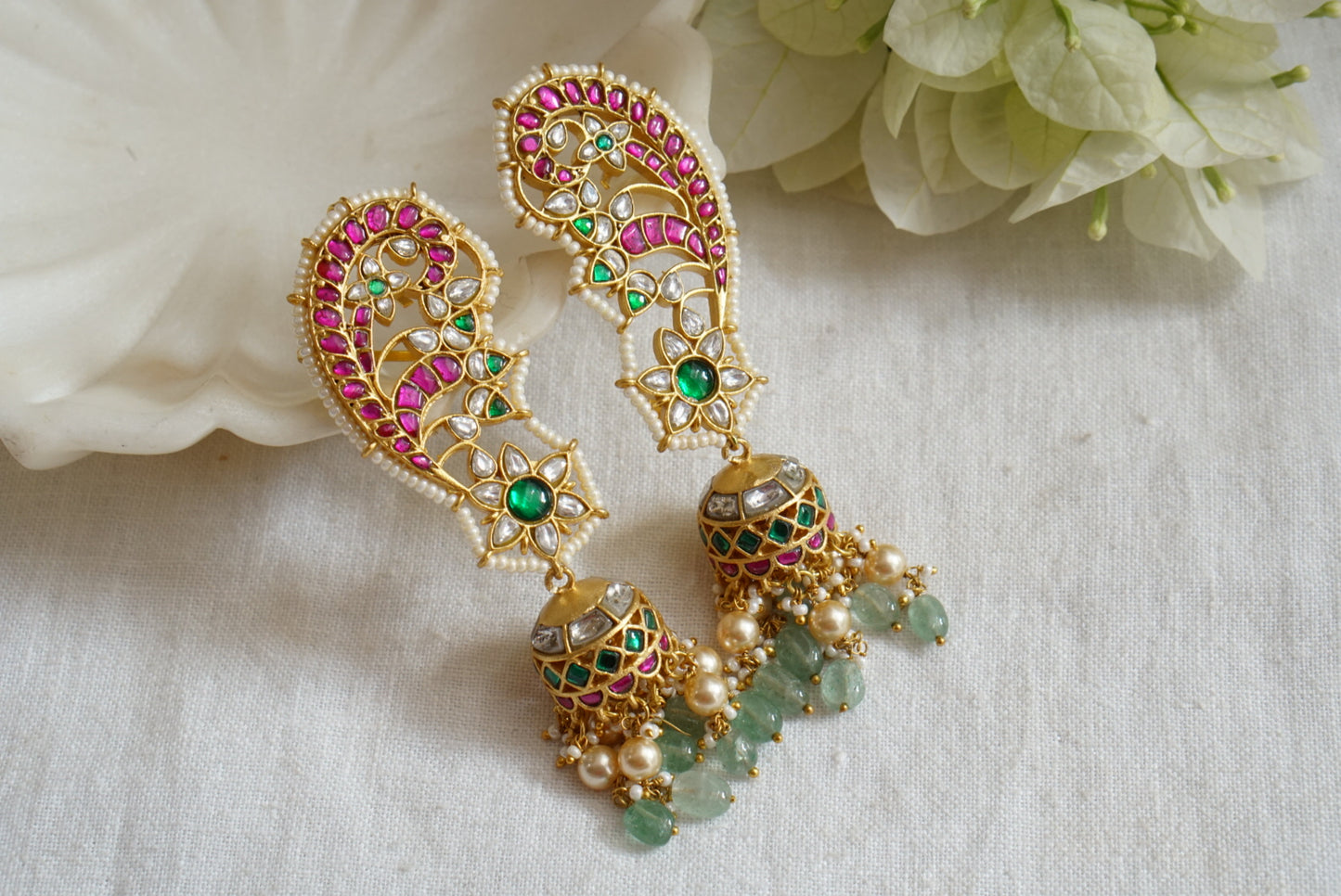 Kundan earcuff jhumki (1-4043) (K)(preorder) - JEWELSTYLE