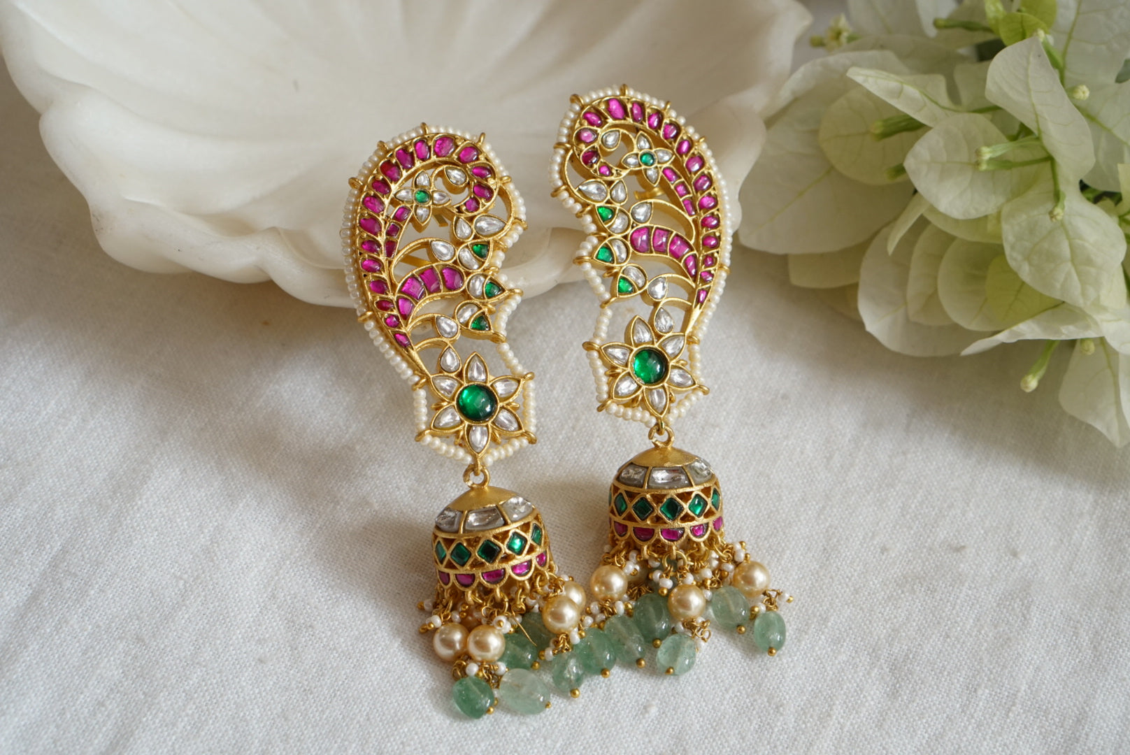 Kundan earcuff jhumki (1-4043) (K)(preorder) - JEWELSTYLE