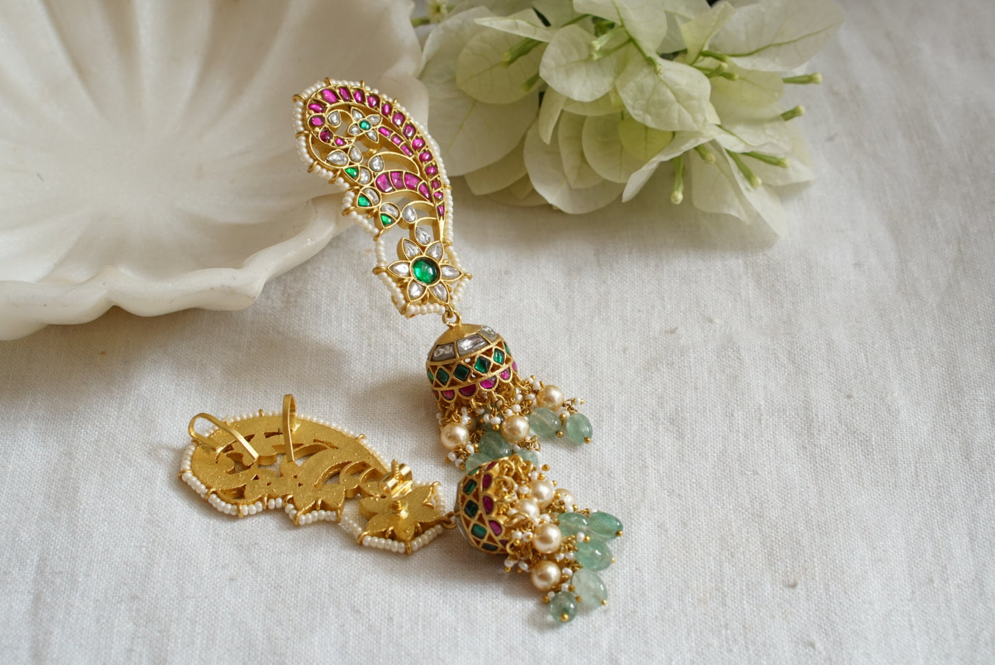 Kundan earcuff jhumki (1-4043) (K)(preorder) - JEWELSTYLE