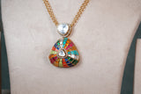Kundan Navratan pendant Set (4-8410) (EX)