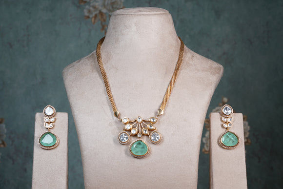 Polki pendant Set (4-8409) (EX)