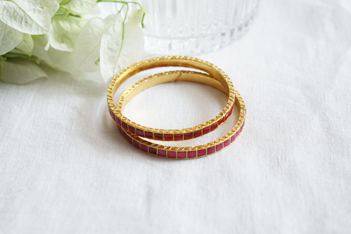 Kundan Bangles (3-508)(R)
