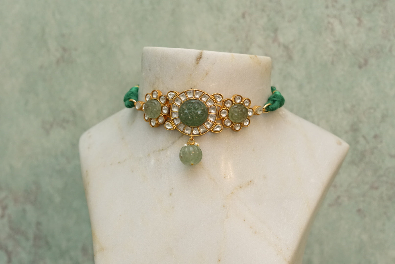 Kundan choker set (4-7044)(R)(PREORDER DELIVERS IN 20DAYS) - JEWELSTYLE