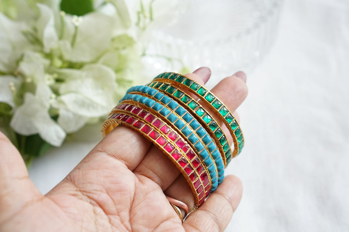 Kundan Bangles (3-508)(R)