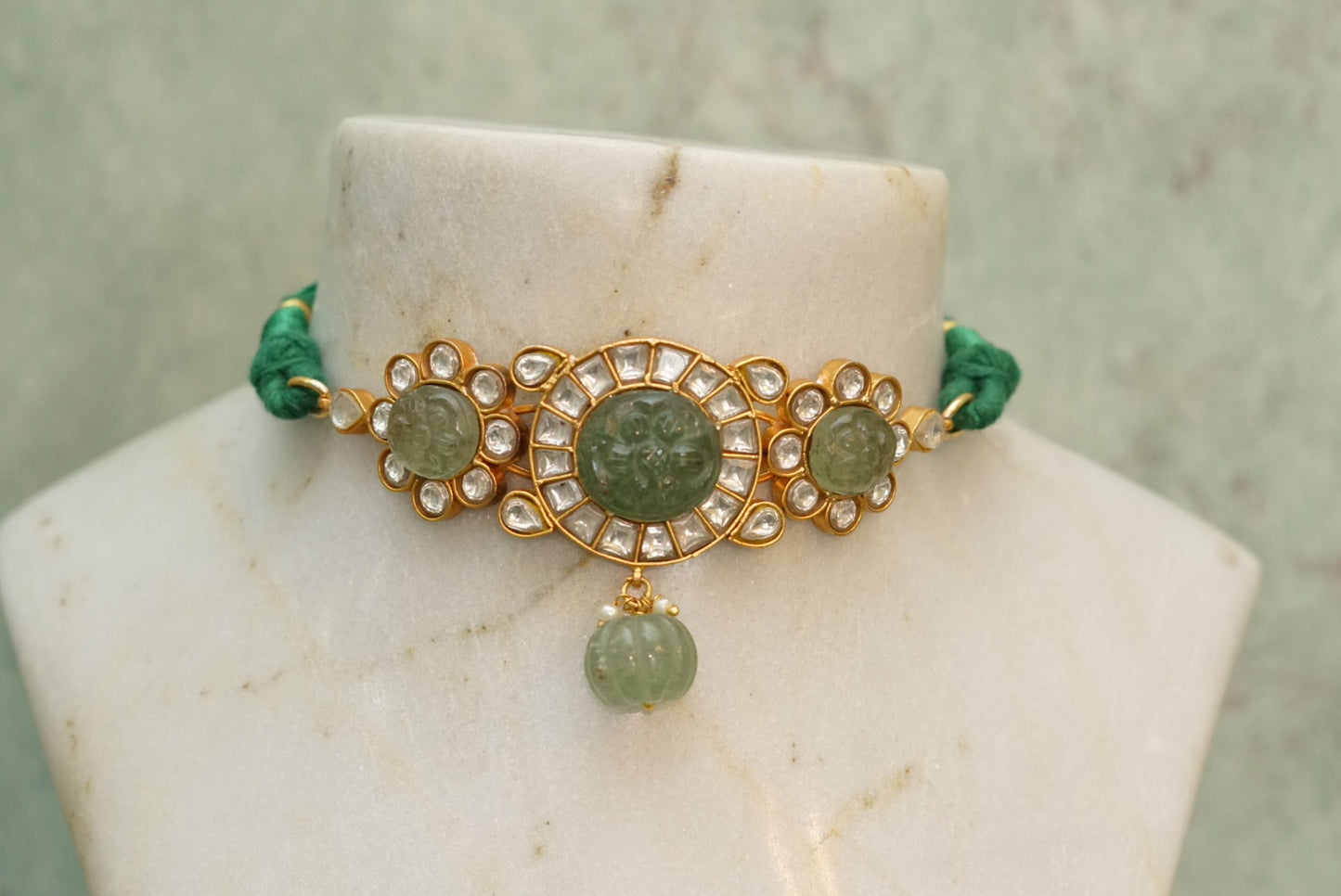 Kundan choker set (4-7044)(R)(PREORDER DELIVERS IN 20DAYS) - JEWELSTYLE
