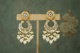 White Kundan Chandbali (1-4913)(R)