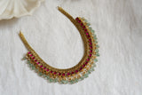 Pink kundan necklace(4-7741)(K)