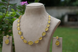 Yellow stone Necklace Set (4-8403) (EX)