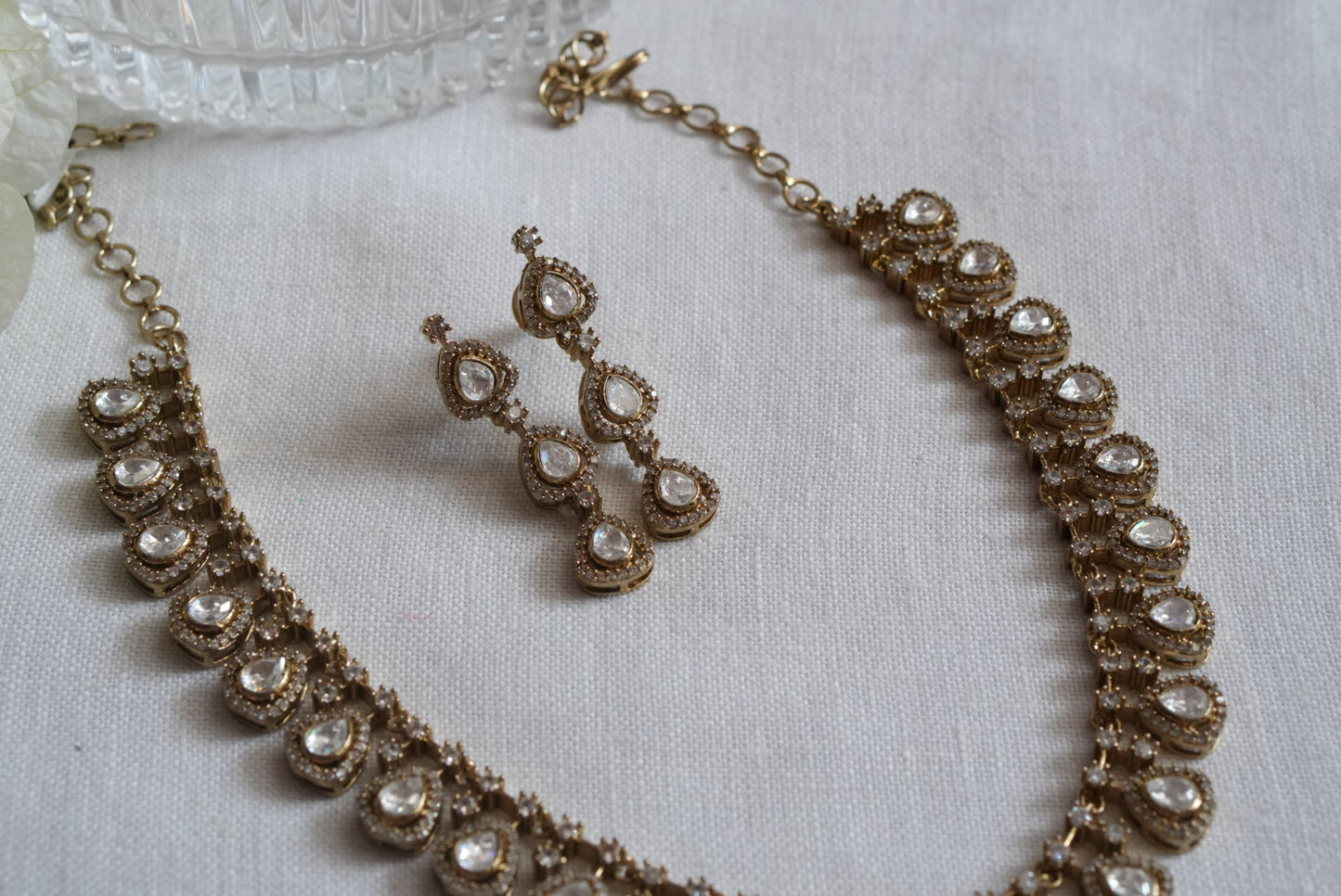 Polki Necklace Set (4-8938)(B) - JEWELSTYLE