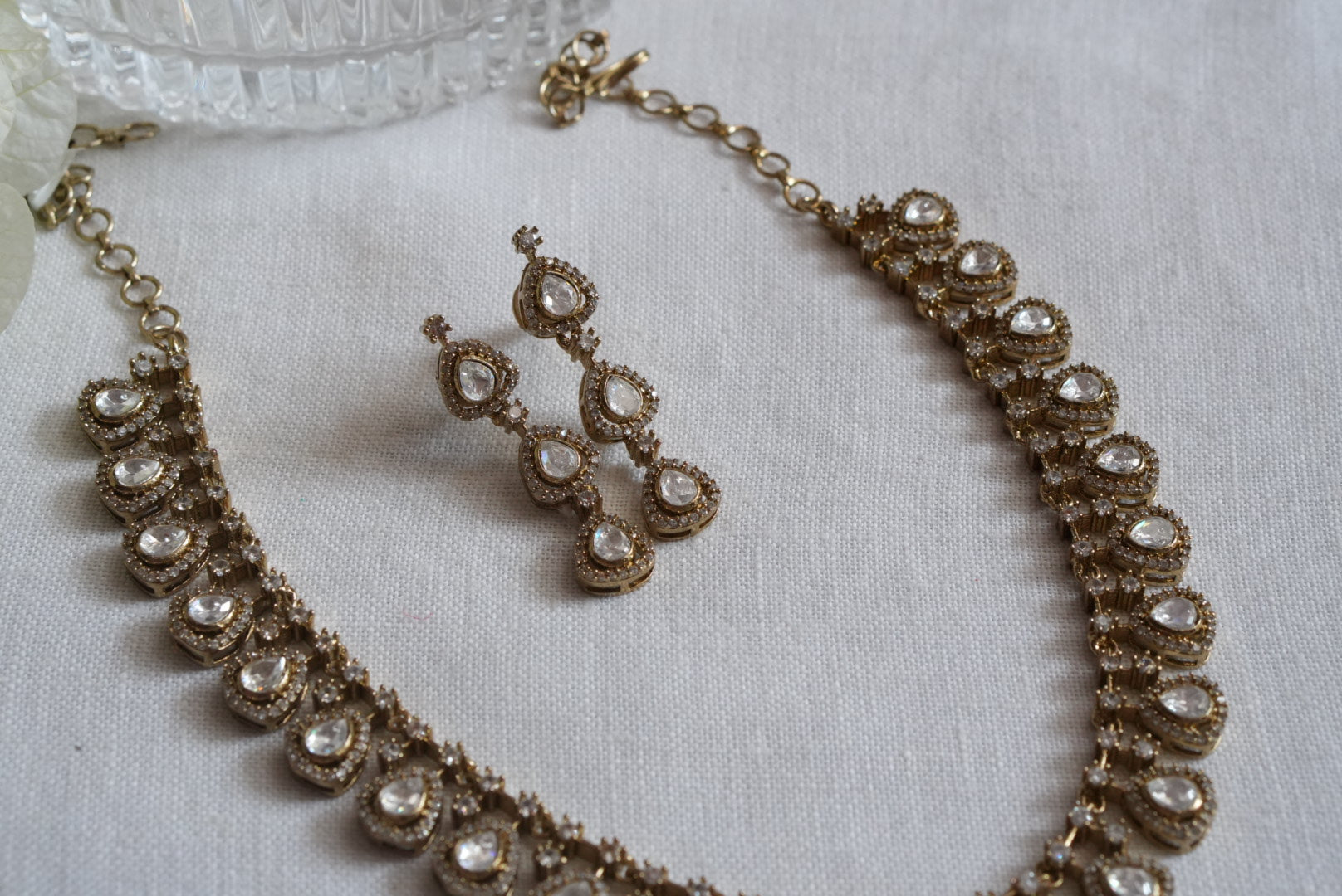 Polki Necklace Set (4-8938)(B) - JEWELSTYLE