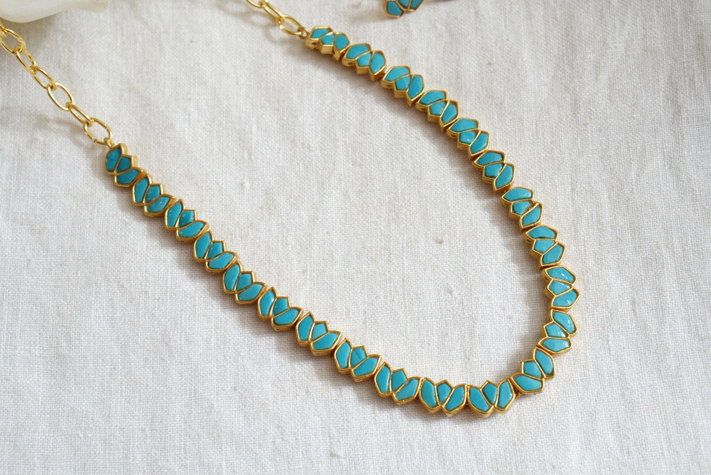 Turquoise Necklace set  (4-7738)(R)(PREORDER)