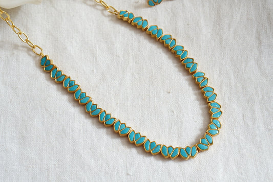 Turquoise Necklace set  (4-7738)(R)(PREORDER)