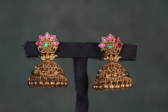 Antique Kundan Jhumki (1-4566))(EX)