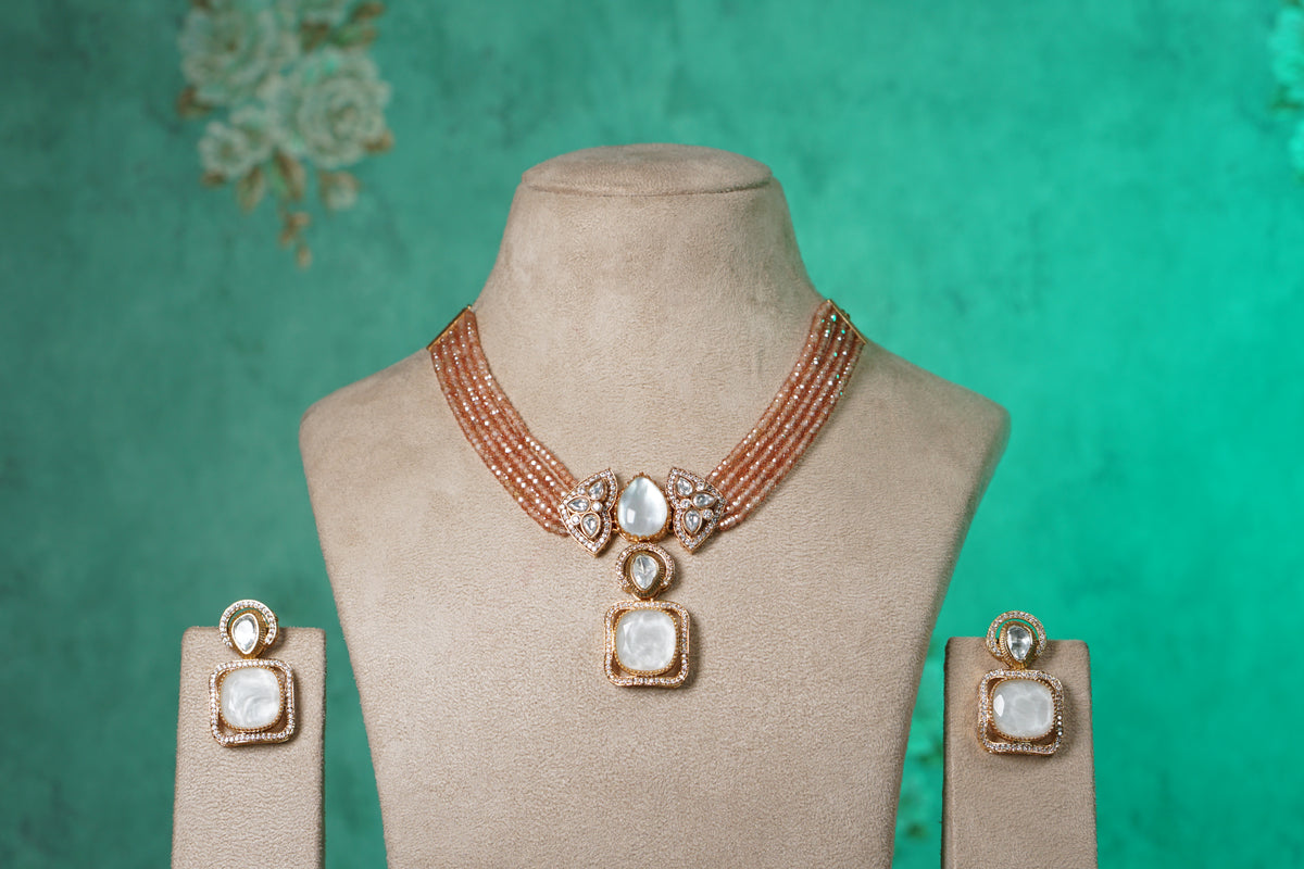 Polki Necklace Set (4-9600) (EX)