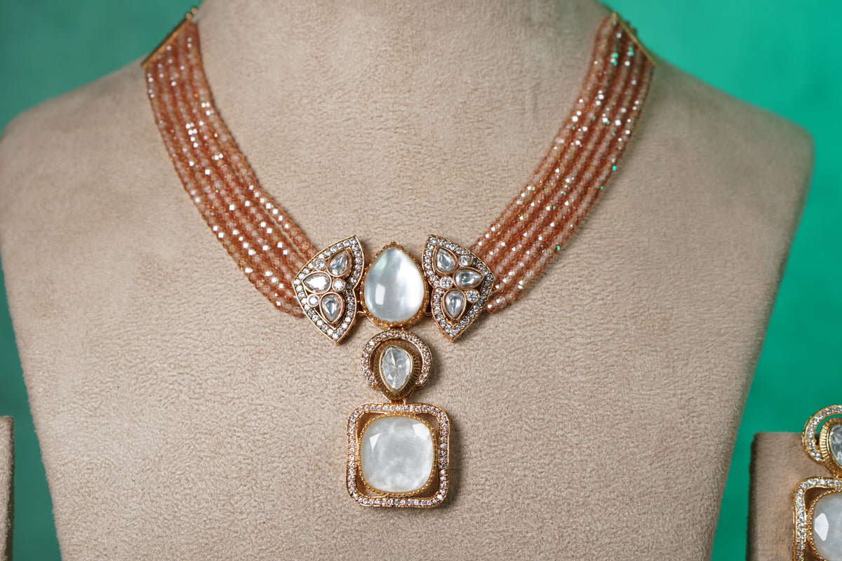 Polki Necklace Set (4-9600) (EX)