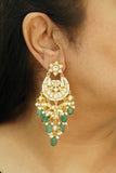 White Kundan Chandbali (1-4916)(R)