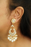 White Kundan Chandbali (1-4915)(R) - JEWELSTYLE