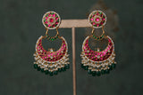 Kundan Chandbali Earring (1-4324)(R)