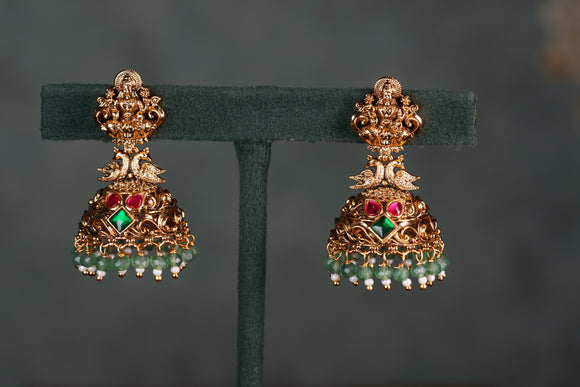 Antique Kundan Jhumki (1-4570))(EX)