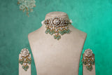 White polki choker set (4-9563)(B)