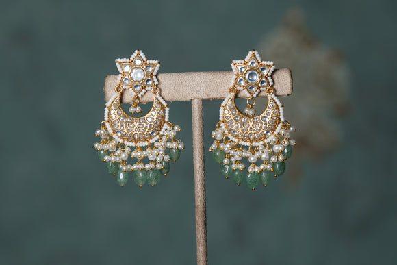 Kundan Chandbali Earring (1-4330)(R)