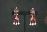 Kundan Polki Earrings (1-4573))(EX)