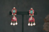 Kundan Polki Earrings (1-4573))(EX)